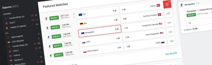 The most popular online esports betting